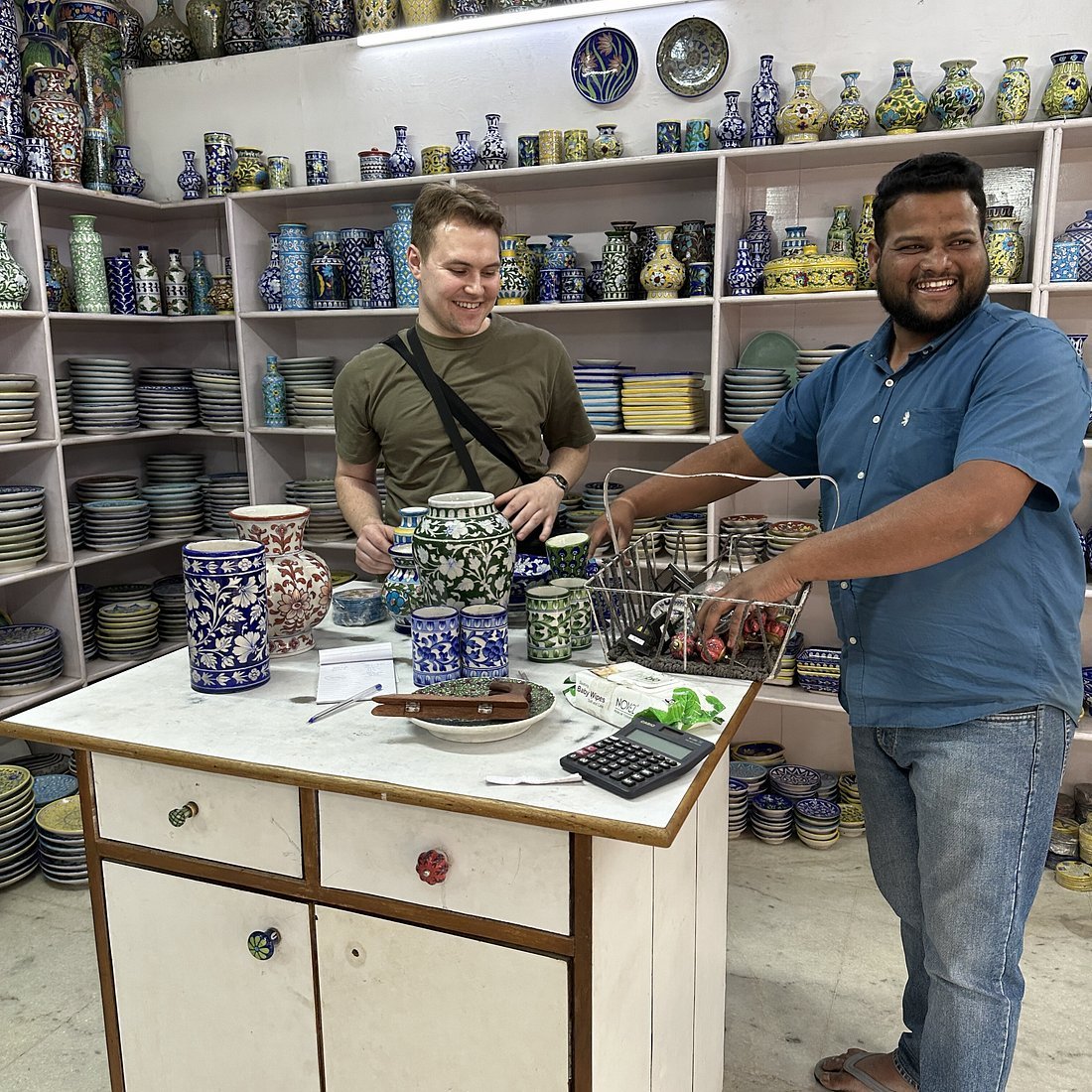 Jaipur Shopping Tour with Blue Pottery and Printing